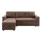 Umwandelbares L-förmiges Schlafsofa mit Stauraum, modernes Schlafsofa für das Wohnzimmer