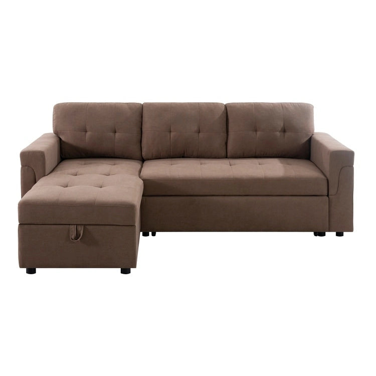 Umwandelbares L-förmiges Schlafsofa mit Stauraum, modernes Schlafsofa für das Wohnzimmer