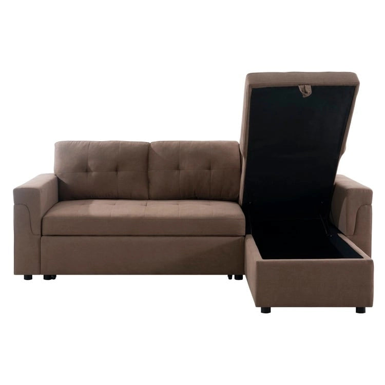 Umwandelbares L-förmiges Schlafsofa mit Stauraum, modernes Schlafsofa für das Wohnzimmer