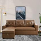 Umwandelbares L-förmiges Schlafsofa mit Stauraum, modernes Schlafsofa für das Wohnzimmer