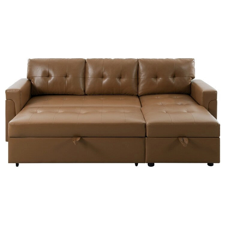 Umwandelbares L-förmiges Schlafsofa mit Stauraum, modernes Schlafsofa für das Wohnzimmer