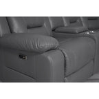 109 motorisiertes Ecksofa mit Relaxfunktion, modulares Wohnzimmer-Liegesofa mit 2 Ablagekonsolen und 4 Getränkehaltern