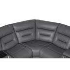 109 motorisiertes Ecksofa mit Relaxfunktion, modulares Wohnzimmer-Liegesofa mit 2 Ablagekonsolen und 4 Getränkehaltern