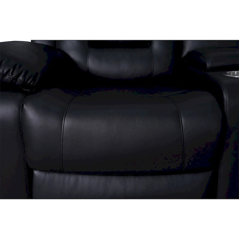 109 motorisiertes Ecksofa mit Relaxfunktion, modulares Wohnzimmer-Liegesofa mit 2 Ablagekonsolen und 4 Getränkehaltern