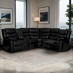 106 cm manuelles modulares Ecksofa mit 1 Konsole und 2 Getränkehaltern, Wohnzimmer/Büro