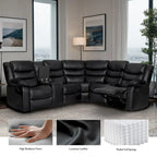 106 cm manuelles modulares Ecksofa mit 1 Konsole und 2 Getränkehaltern, Wohnzimmer/Büro
