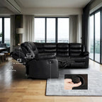 106 cm manuelles modulares Ecksofa mit 1 Konsole und 2 Getränkehaltern, Wohnzimmer/Büro