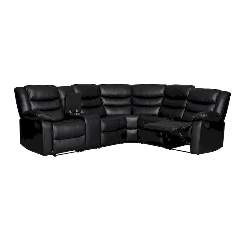 106 cm manuelles modulares Ecksofa mit 1 Konsole und 2 Getränkehaltern, Wohnzimmer/Büro