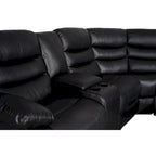 106 cm manuelles modulares Ecksofa mit 1 Konsole und 2 Getränkehaltern, Wohnzimmer/Büro