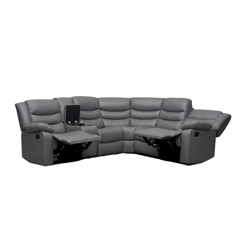 106 cm manuelles modulares Ecksofa mit 1 Konsole und 2 Getränkehaltern, Wohnzimmer/Büro