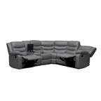 106 cm manuelles modulares Ecksofa mit 1 Konsole und 2 Getränkehaltern, Wohnzimmer/Büro